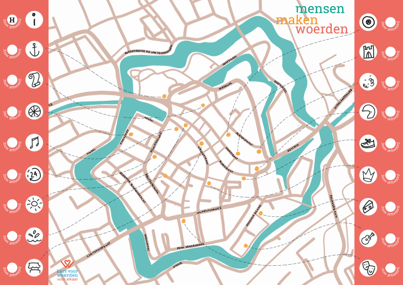 Posterspeurtocht ‘Mensen maken Woerden’ vanaf 1 mei in Stadshart Woerden
