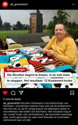 Winnares van Koeiemarttrui-breiwedstrijd bekend!