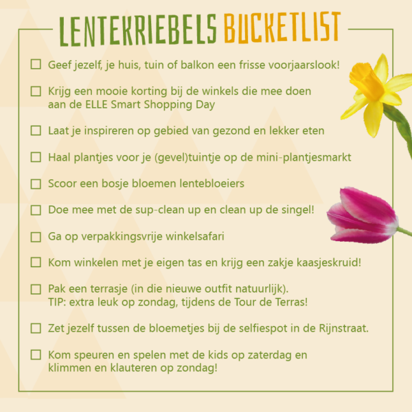 Lentekriebels Bucketlist